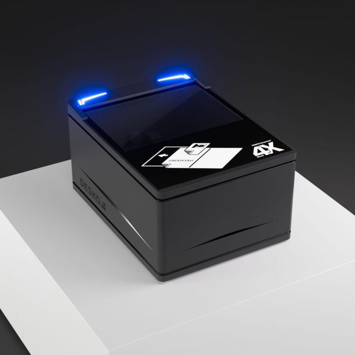 Mit so einem Spezialscanner der Firma Desko lassen sich versteckte Merkmale in e ...