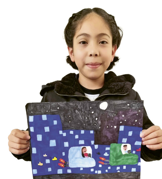 Kinderaugen blicken in die Zukunft