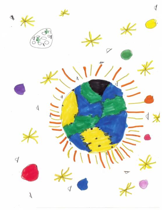 Kinderaugen blicken in die Zukunft