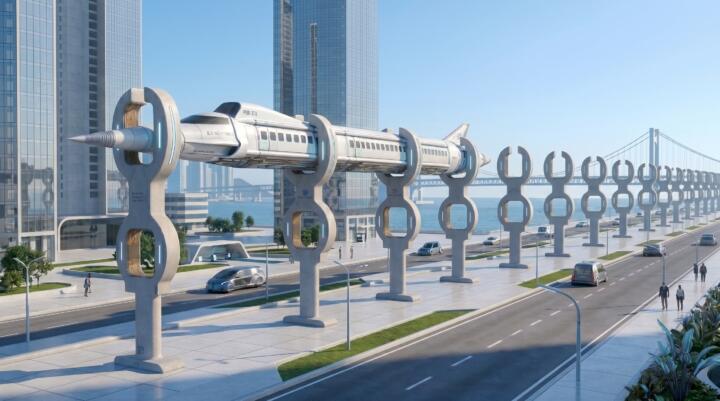 So soll das Ringway Transportation System aussehen. Das Ziel: Überschallgeschwin ...